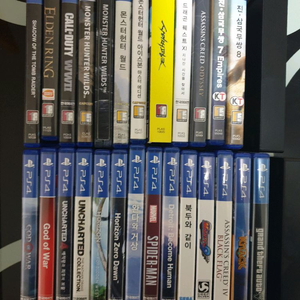 Ps4 타이틀 콜오브듀티 몬헌 싸이버펑크 호라이즌 언차티드 삼국무쌍 갓오브워 Gta 완다 엘든링 등 이미지