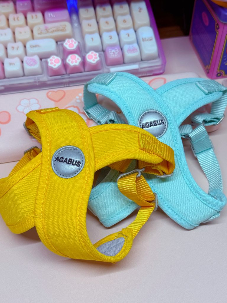 킁킁펫 강아지 X자 하네스 XS사이즈 (레몬옐로우, 민트그린)+s강아지옷 이미지