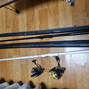 낚시대 2대 + 릴 2대 (Patrol, Banax, Daiwa, Shimano) 일괄판매