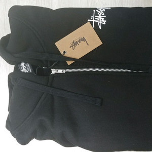 스투시 블랙 후드집업 L