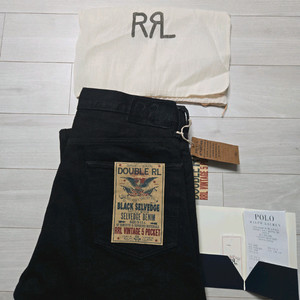 [정품] RRL 더블알엘 빈티지 파이브 포켓 (빈파포) 블랙온블랙 32/32 판매 (폴로/알든/드레익스)