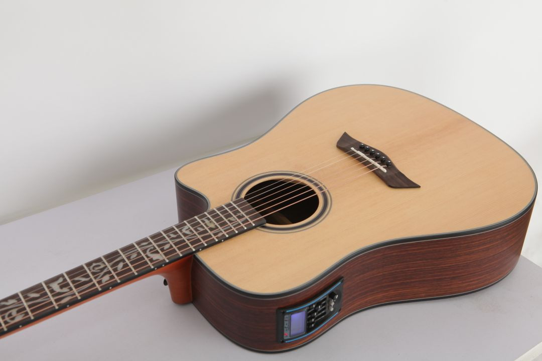[신품반값] 원목 탑솔리드 EQ 로즈우드 통기타 기타--5