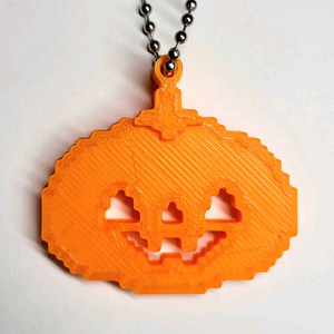 펌킨 호박 할로윈 8비트 키링 키체인