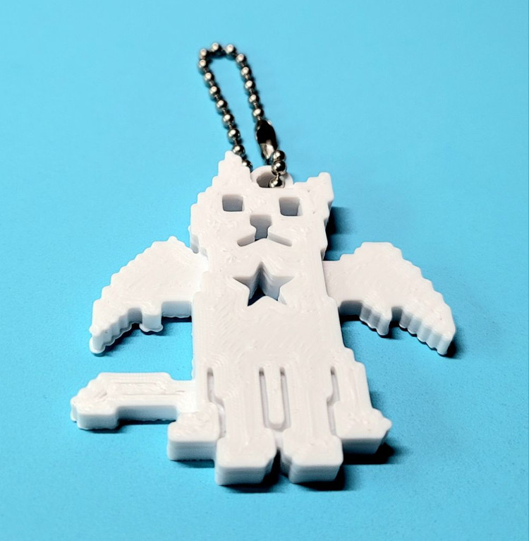 8비트 고양이 악마 키링 키체인--1