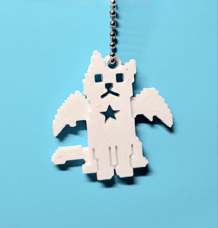 8비트 고양이 악마 키링 키체인--4