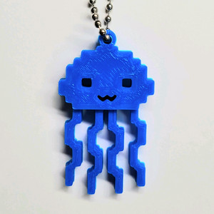 해파리 스마일 8비트 키링 키체인