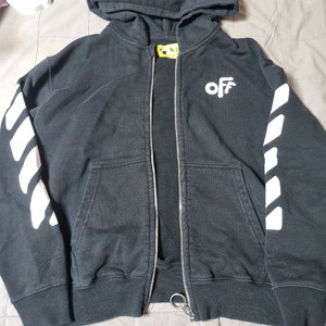오프화이트 키즈 후드 집업 블랙 10 이미지