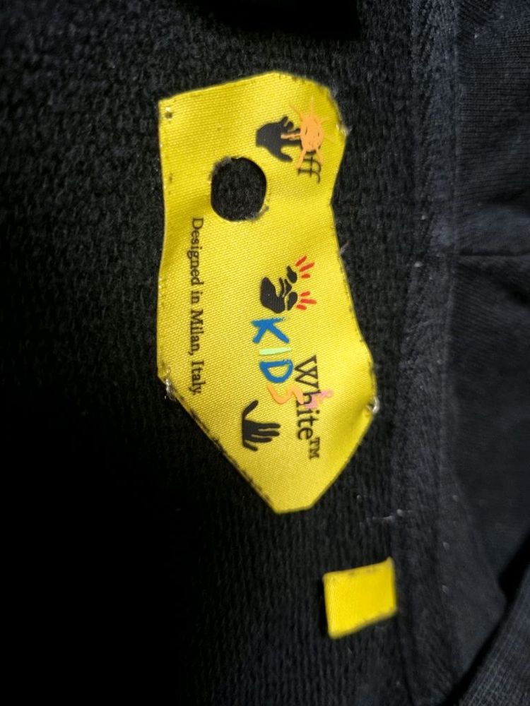 오프화이트 키즈 후드 집업 블랙 10 이미지