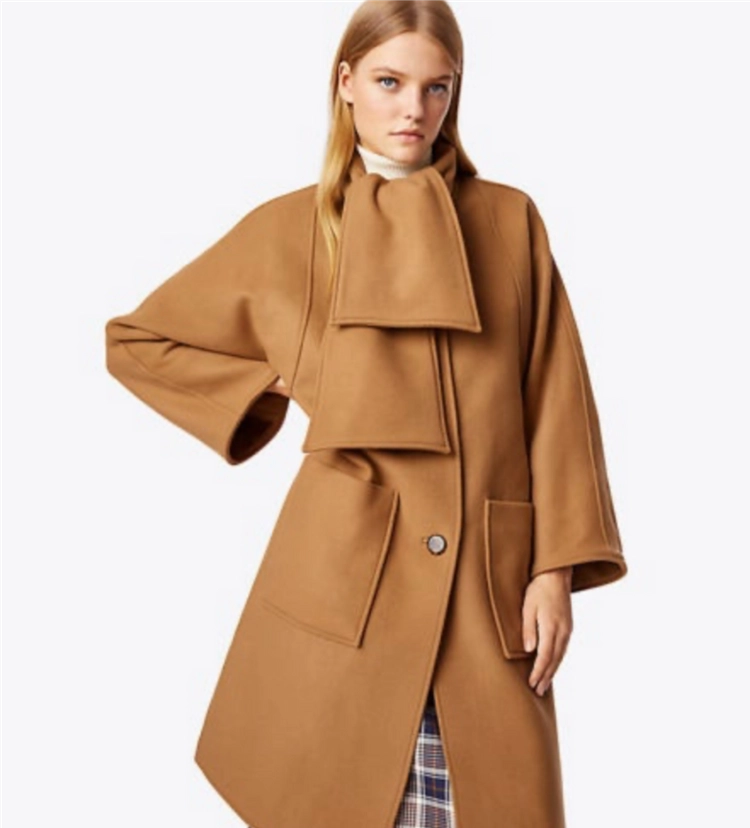 Tory Burch 토리버치 카멜 머플러 울 코트 2사이즈 이미지