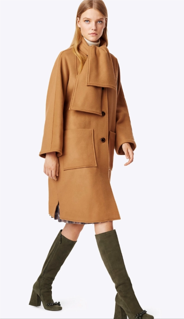 Tory Burch 토리버치 카멜 머플러 울 코트 2사이즈 이미지