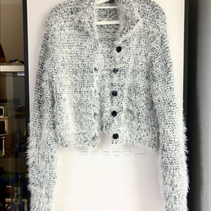 다이애그널 퍼지 앙고라 가디건