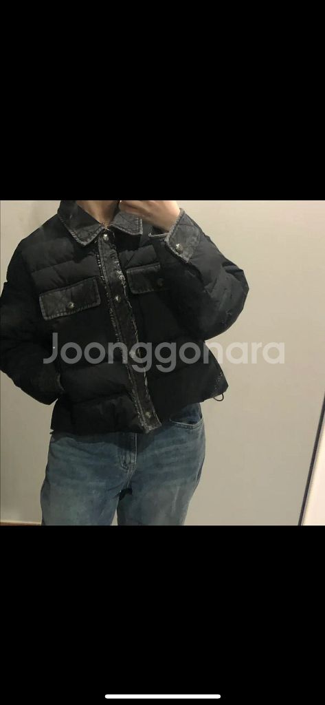 제평 루이리치 패딩 다이아몬드 다운 퀼팅 자켓 점퍼 타임마인랑방스탈 출근룩--4