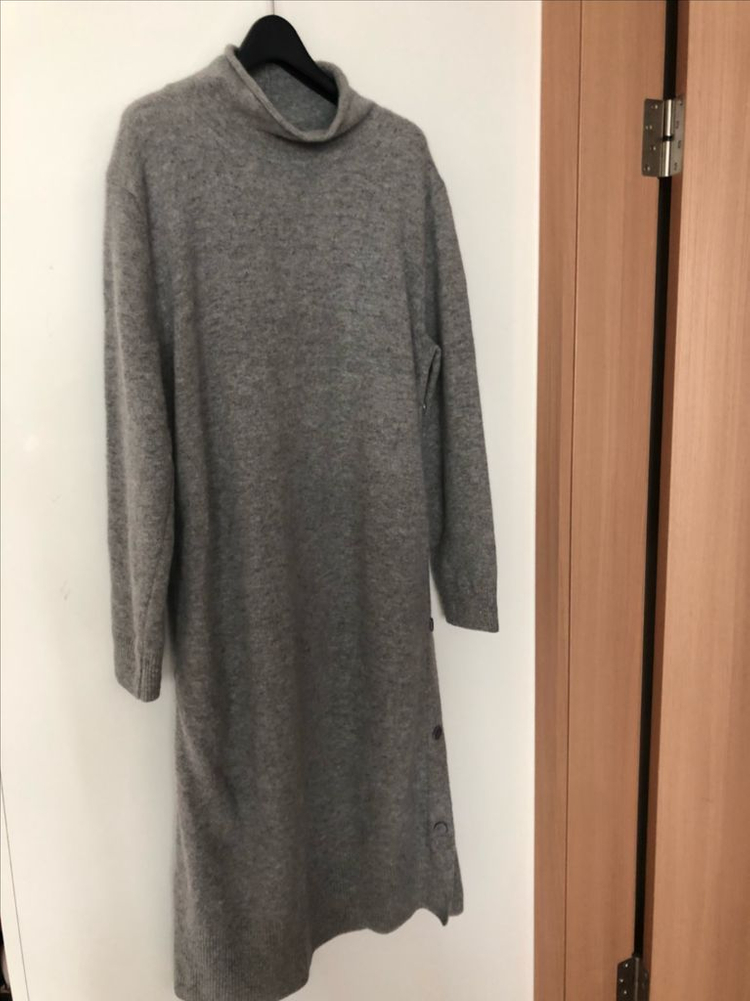 캐시미어30 터틀넥 울70 니트 롱 폴라 원피스 하객룩 결혼식타임마인구호--1