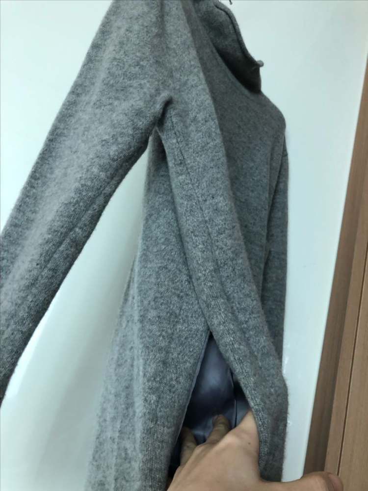 캐시미어30 터틀넥 울70 니트 롱 폴라 원피스 하객룩 결혼식타임마인구호--5