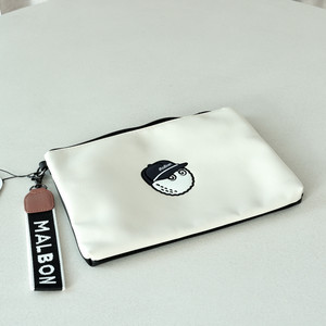 말본 골프 클러치백 가방 베이지