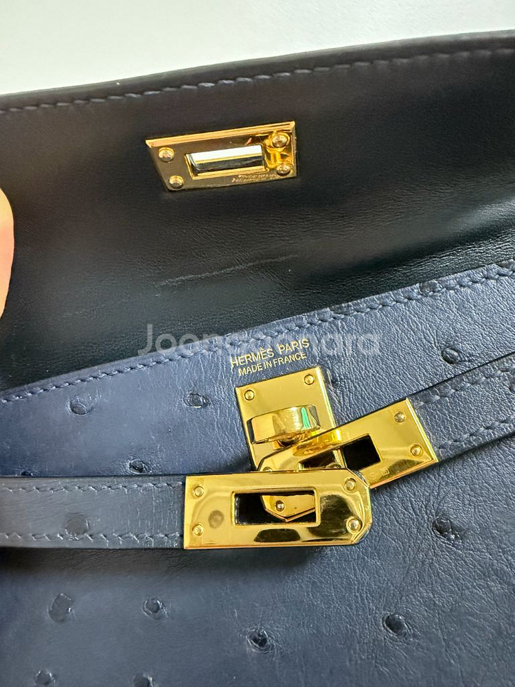 오strich 레더 핸드백--2