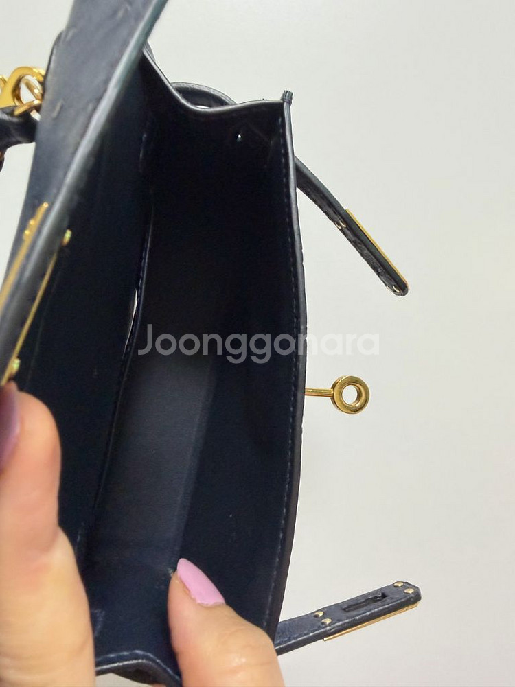 오strich 레더 핸드백--3