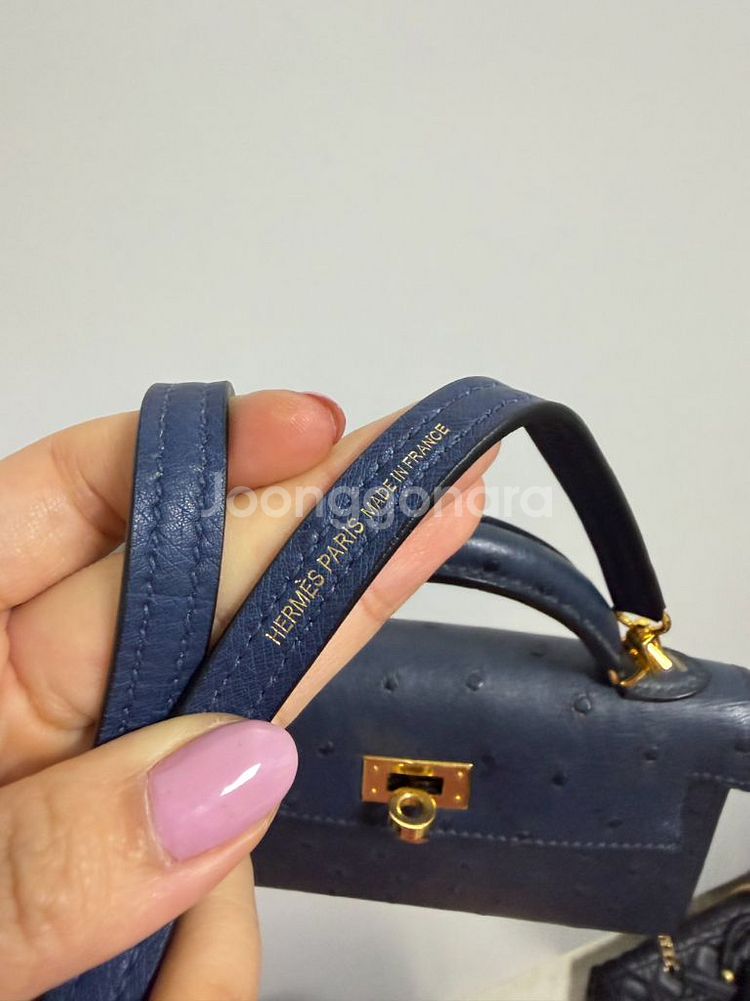 오strich 레더 핸드백--4