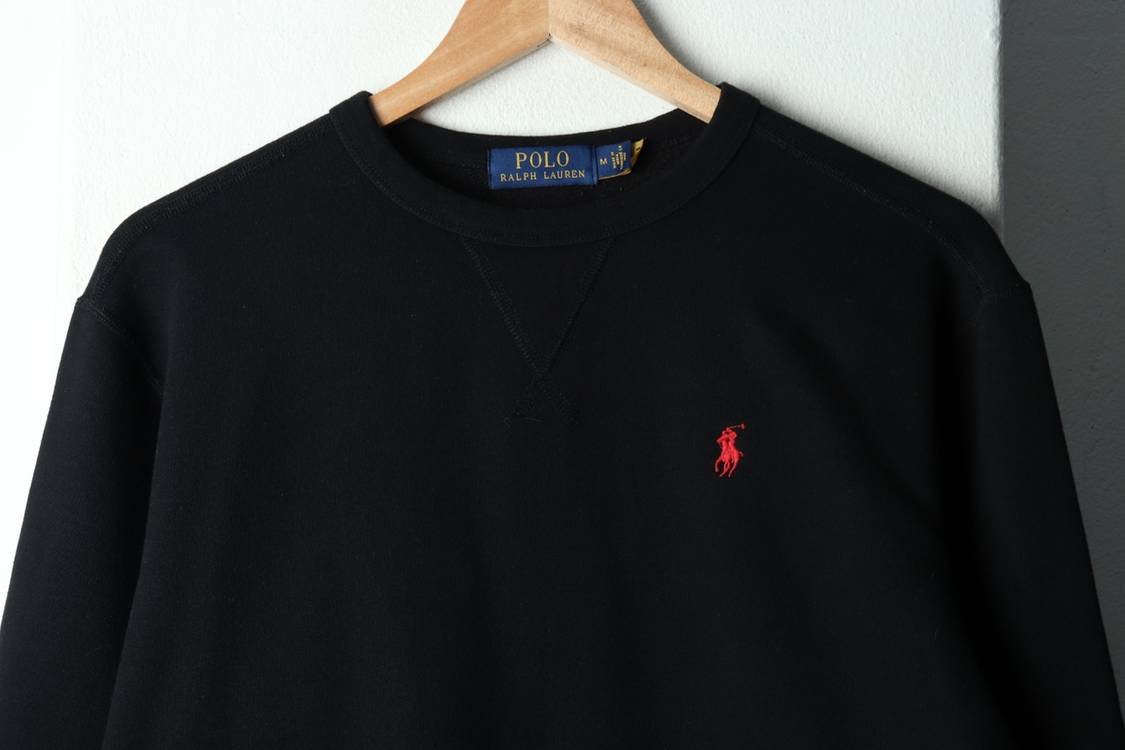 (M-L) 폴로 랄프로렌 맨투맨 티셔츠 기모 블랙--2