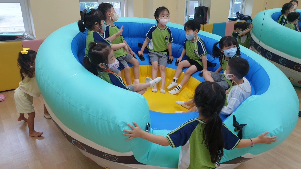 에어바운스 홈바운스 바이킹 가정용에어바운스 에어방방 슬라이드 트렘폴린 홈(집)방방이 (태권도장용,체육관용,어린이집) 이미지