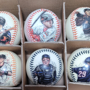 프로야구 이대호 최정 강민호등 일러스트볼