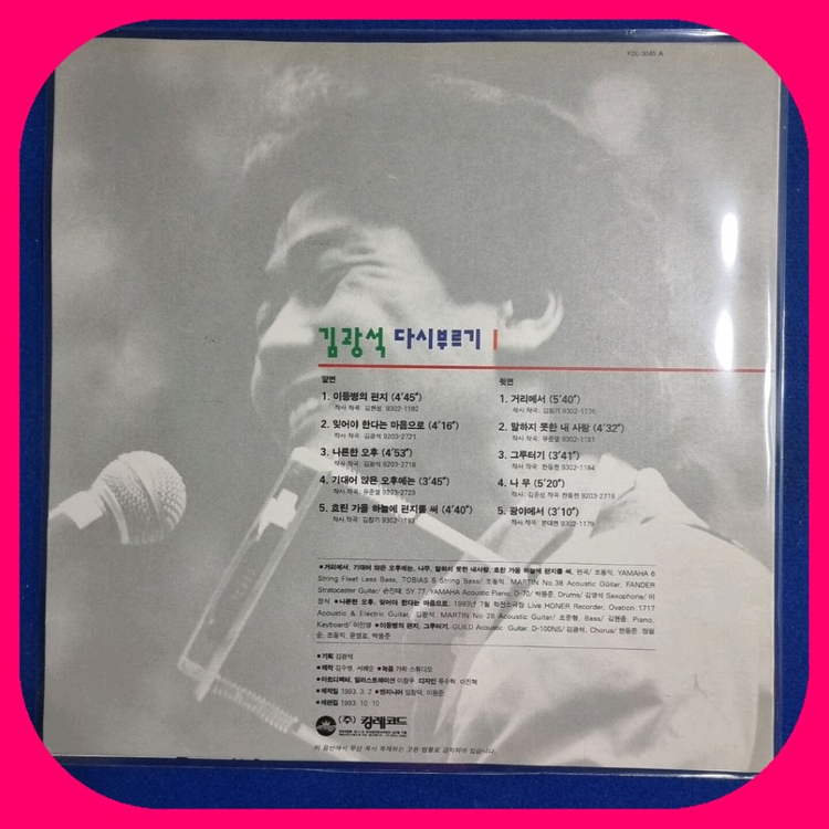 김광석 다시부르기 LP M/M 킹레코드--1