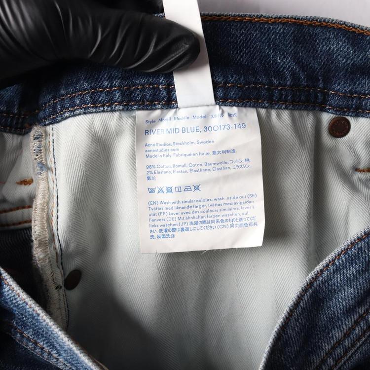(정품)[L]아크네 스튜디오 W29 워싱 중청 데님 진 청바지 이미지