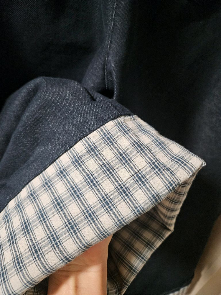 리본 포인트 롤업 팬츠(새상품)--1