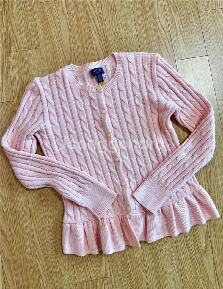 폴로 랄프로렌 여아 케이블 니트 가디건--0