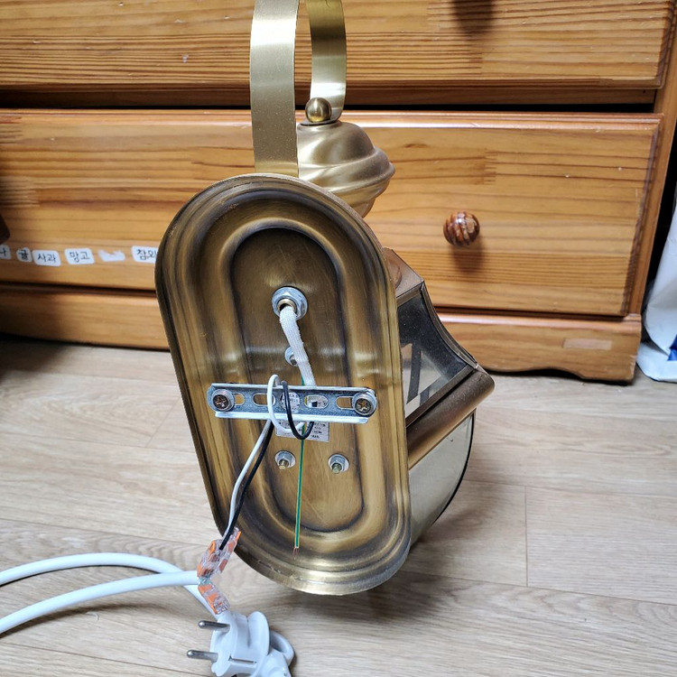 황동 앤틱 벽 조명--3