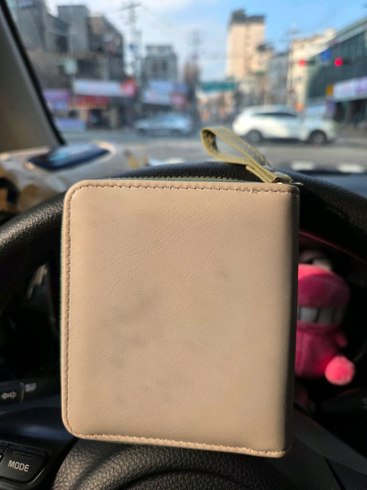 짱구 캐릭터 반지갑 아이보리,짱구 지갑--1