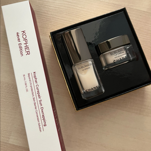 코페르 큐리페어 선 드랩핑 판테놀 무기자차 저자극 속보습 선크림 35ml+ 샤넬 수블리마지 키트