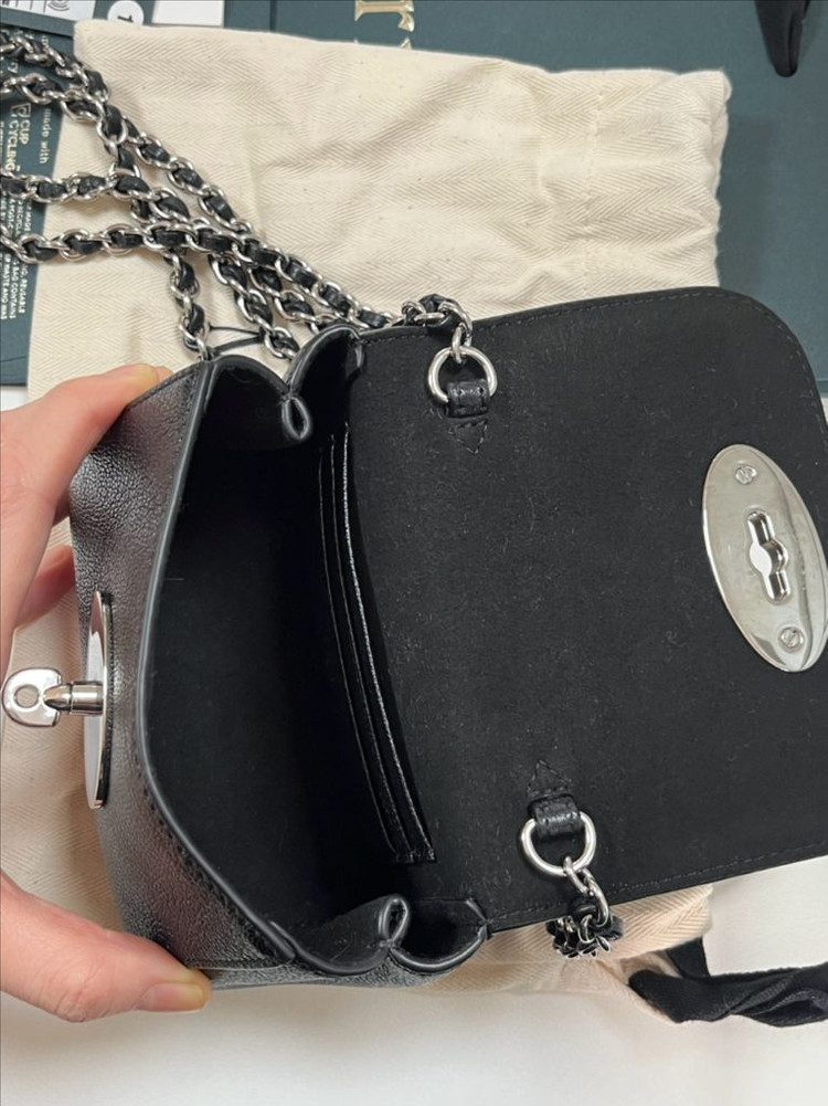 멀버리 릴리백 미니 블랙 체인 크로스백--4