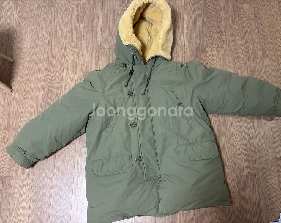 브런치 품절야상 구스다운 야상패딩 카키 여성 프리사이즈--7