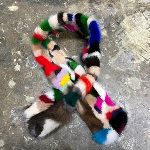 밍크 목도리 멀티컬러 밍크 목도리