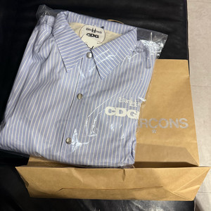 꼼데가르송x지디 스트라이프 코치 자켓 XL