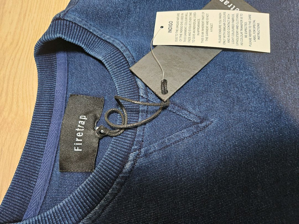 인디고 데님 포켓 맨투맨--3