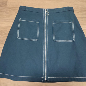 스파오 앞지퍼 A라인 스커트 M(블랙)