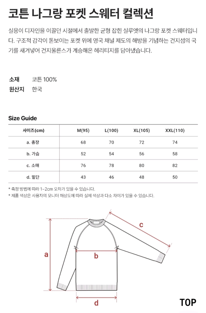 건지울른스 니트 이미지