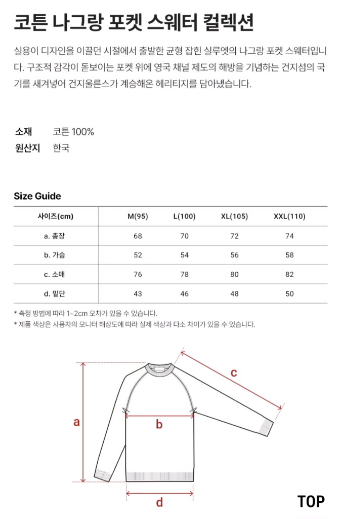 건지울른스 니트 이미지