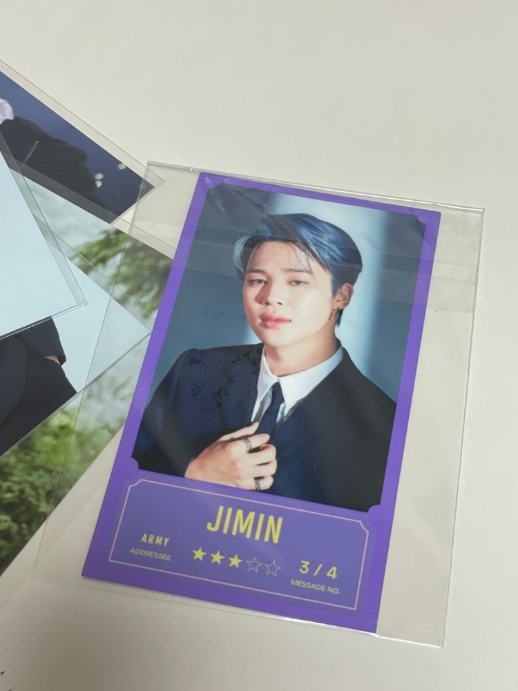 방탄 지민 jimin 공식 엠디 포카 엽서 사진 이미지