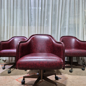 빈티지 미드센츄리 office 가죽의자x4