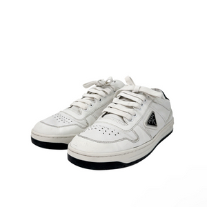 38 프라다 다운타운 퍼포레이트 로우탑 스니커즈 화이트