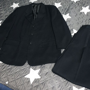 미쉘발렌티노 클래식 울혼방 수트셋업+베스트 (M)