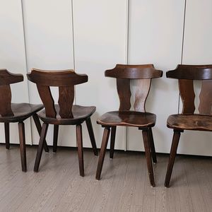 정통 엔틱 원목의자