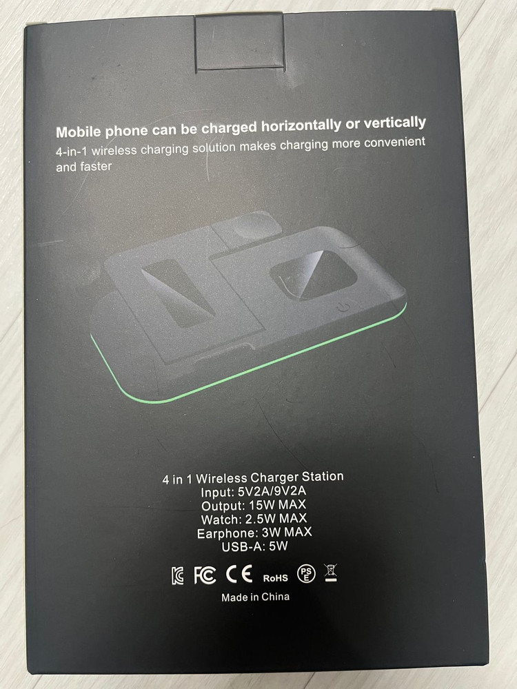 (미개봉) 듀얼코일 고급형 4-in-1 스마트폰 갤럭시,버즈 이어폰,스마트워치 무선충전기 올인원 이미지