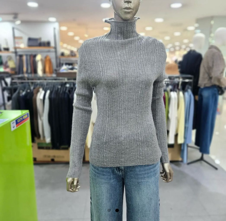 시슬리 모헤어 블렌드 슬림 케이블 니트(새상품, 사이즈 프리)--5