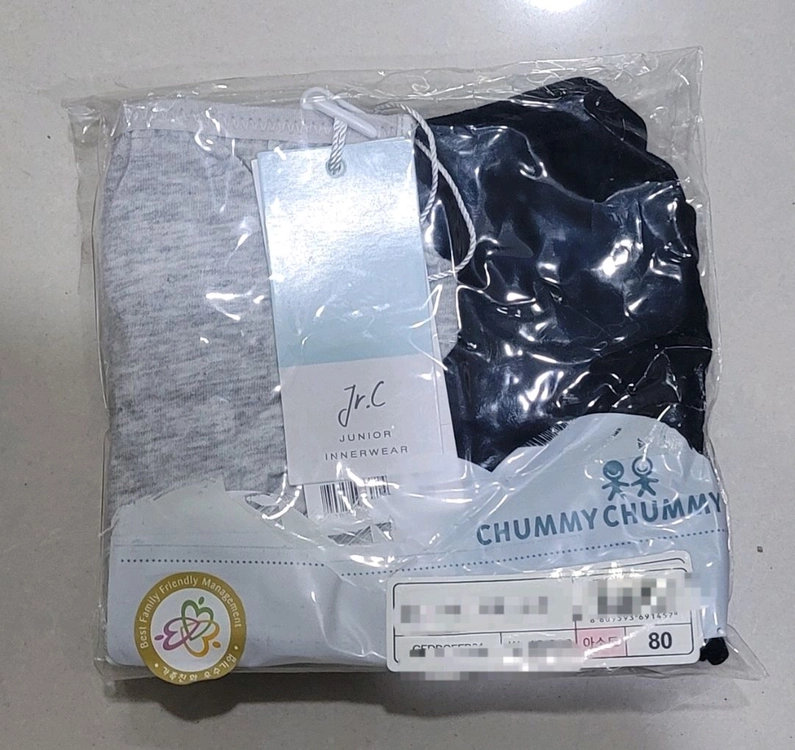 첨이첨이 여주니어브라런닝1장+삼각팬티2장 80호 새상품 택포 이미지