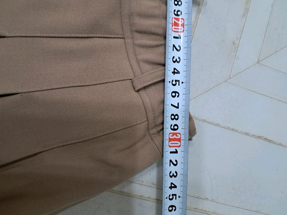 베니토 베이지 플리츠 롱 스커트--3