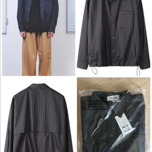 커스텀멜로우 새드스마일 립스탑 셔츠형자켓